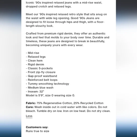 Good American 90s Relaxed Jeans - Picture 2 of 3